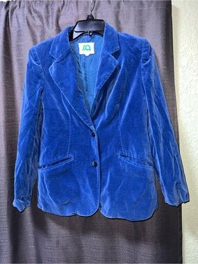 Vintage High Quality Blue Velvet Women's Blazer Jacket 70’s/80’s Japan